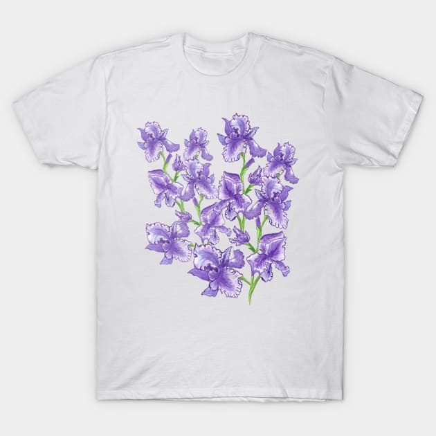 FLOWERS Irises-Bouquet of irises-Beautiful irises T-Shirt by KrasiStaleva